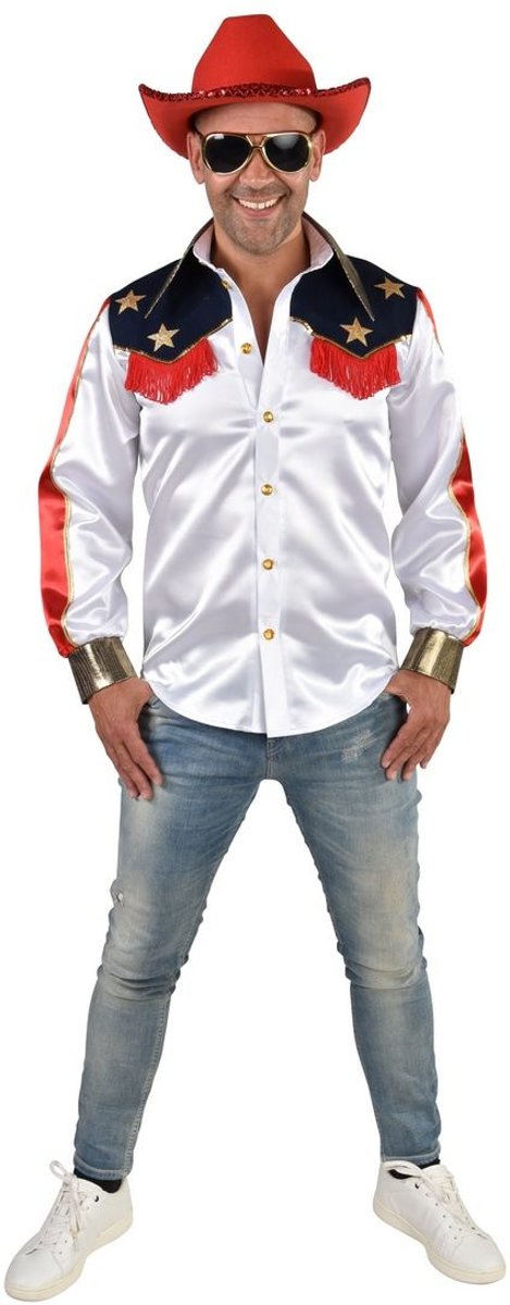 Cowboy & Cowgirl Kostuum | Line Dance Cowboy Las Vegas Rodeo Blouse Man | XXL | Carnaval kostuum | Verkleedkleding